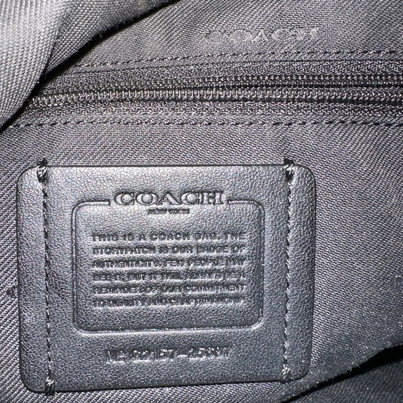 Coach Signature Dufflette in Black Smoke/Black with Coach Tag - Picture 13 of 15